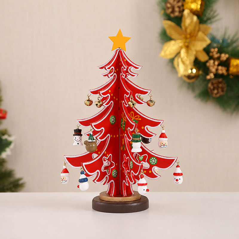 🎄 DIY Wooden Christmas Tree Ornament Set