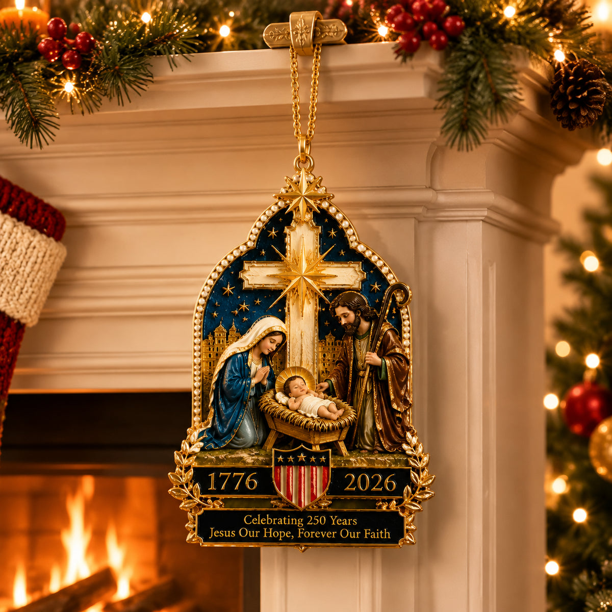 🔥Nativity scene Christmas tree ornament