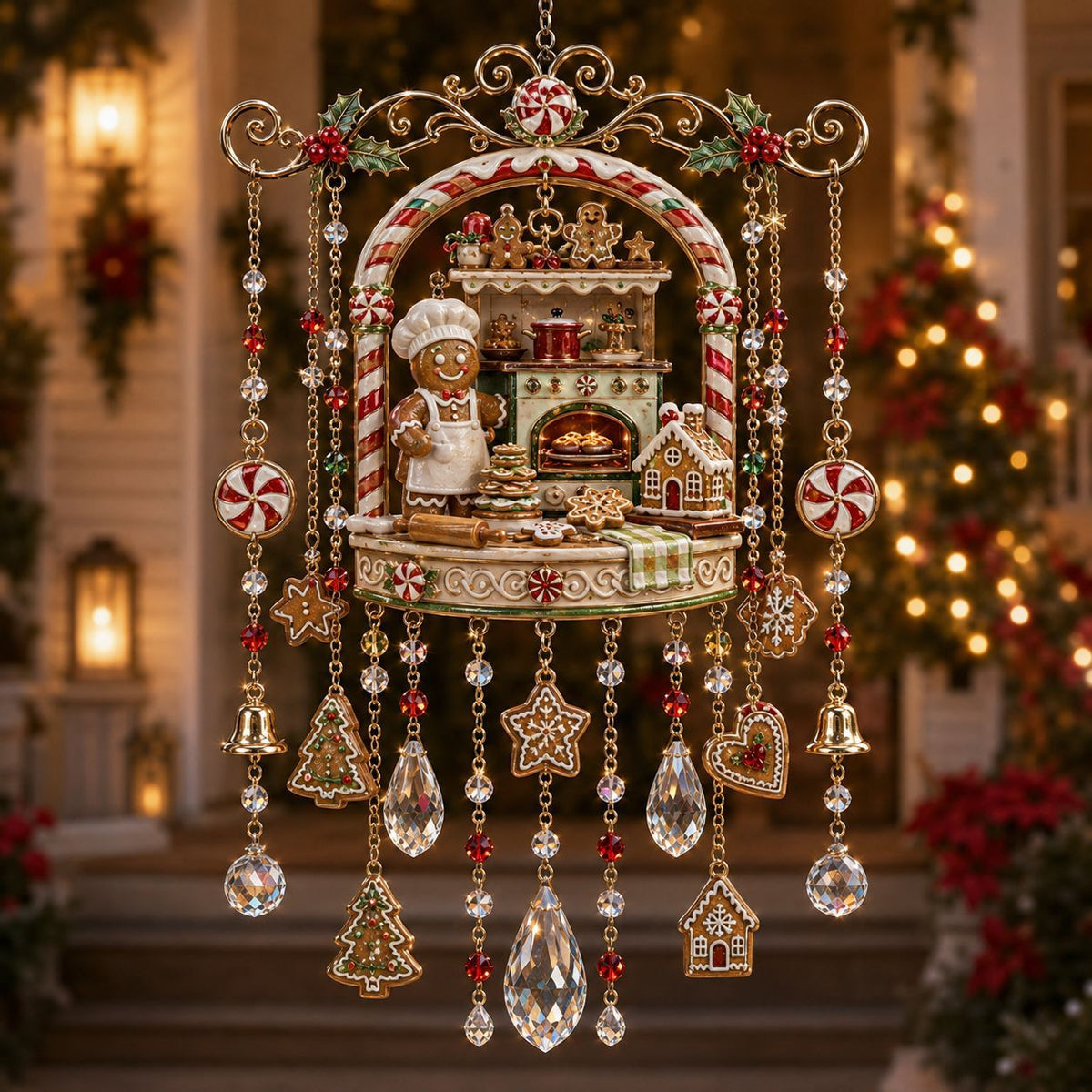 🎄 Limited-Time 49% OFF – Christmas Wind Chime with Crystal Drops🔔