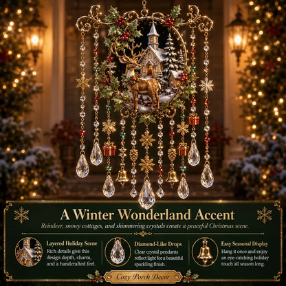 🎄 Limited-Time 49% OFF – Christmas Wind Chime with Crystal Drops🔔