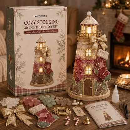 🎄DIY Lighted Christmas Character Sea Glass-Style Lighthouse Kit Collection  💕