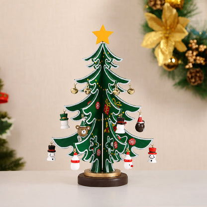 🎄 DIY Wooden Christmas Tree Ornament Set