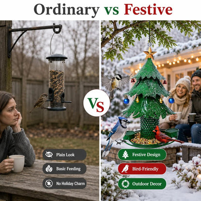✨HOT SALE 50% OFF-Christmas Tree Bird Feeder 🎄 Festive Backyard Holiday Decor