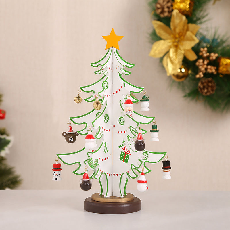 🎄 DIY Wooden Christmas Tree Ornament Set