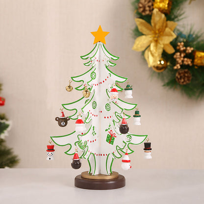 🎄 DIY Wooden Christmas Tree Ornament Set