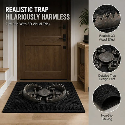 😂 Gotcha! 3D Bear Trap Illusion Doormat – Funny Prank Entry Mat