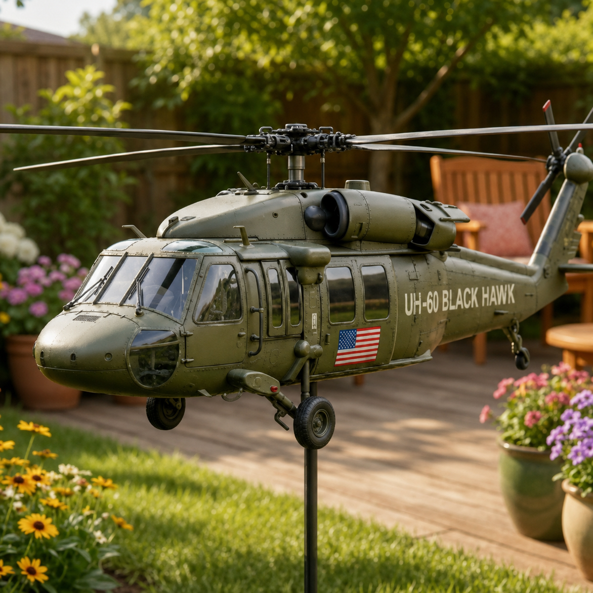 🎖️Vietnam Veteran UH-1 Helicopter Wind Spinner- ✈️Buy 2 Free Shipping Today!
