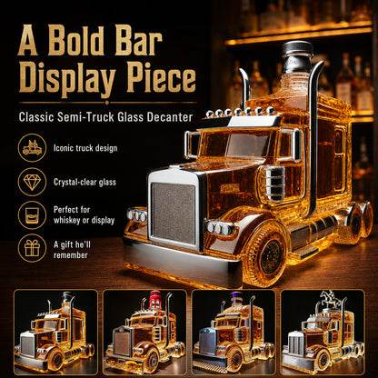 🔥 Last Day 49% OFF – Classic Truck Glass Decanter | Vintage Bar Decor Gift