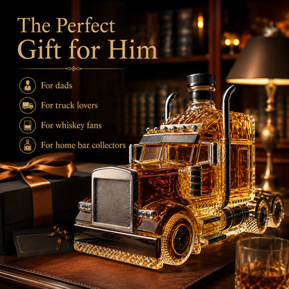 🔥 Last Day 49% OFF – Classic Truck Glass Decanter | Vintage Bar Decor Gift