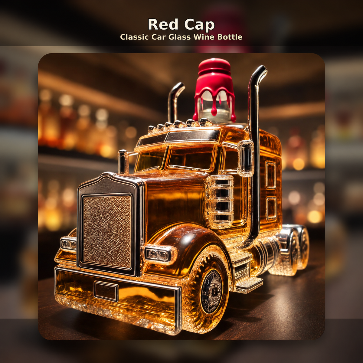🔥 Last Day 49% OFF – Classic Truck Glass Decanter | Vintage Bar Decor Gift