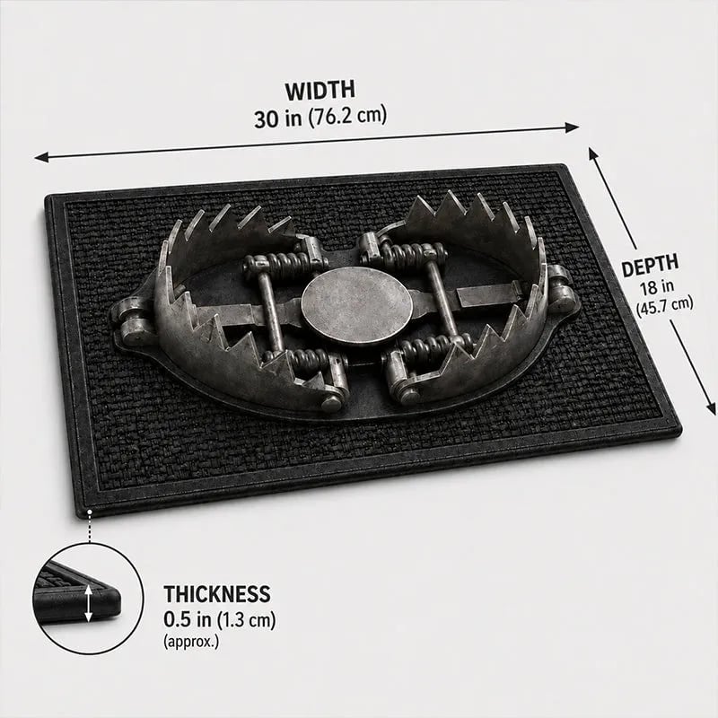 😂 Gotcha! 3D Bear Trap Illusion Doormat – Funny Prank Entry Mat
