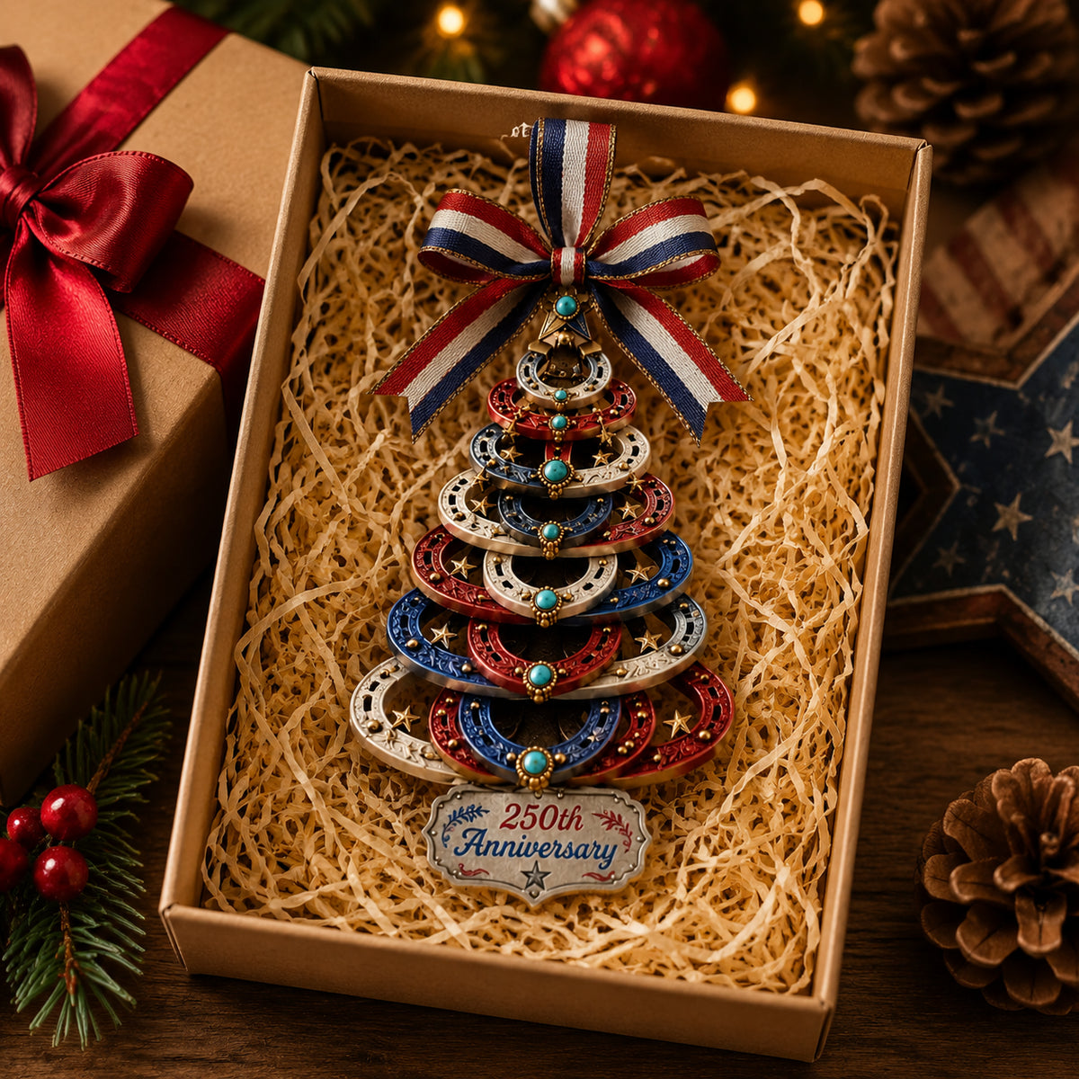 🔥LIMITED TIME 49% OFF!🔥🎄 US 250th Anniversary Christmas Ornament