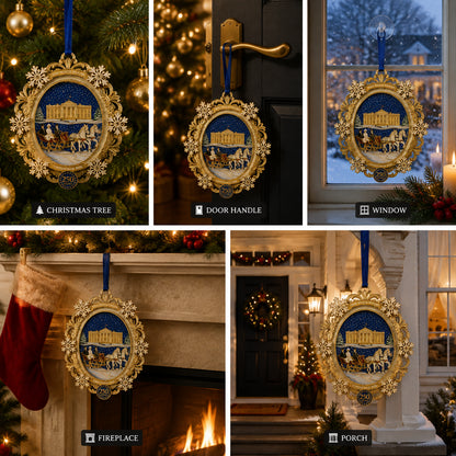 🔥White House Snowy Christmas Night Commemorative Ornament