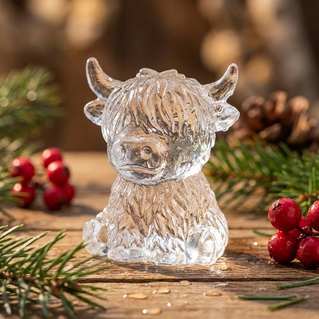 🐮 Mini Highland Cow Ice Cube Mold – Cute 3D Ice for Drinks, Parties & Gifts– UK Ready!