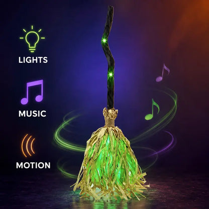 👻 Spooky Sounds & Dancing Magic Witch Broom 🧹✨🎃