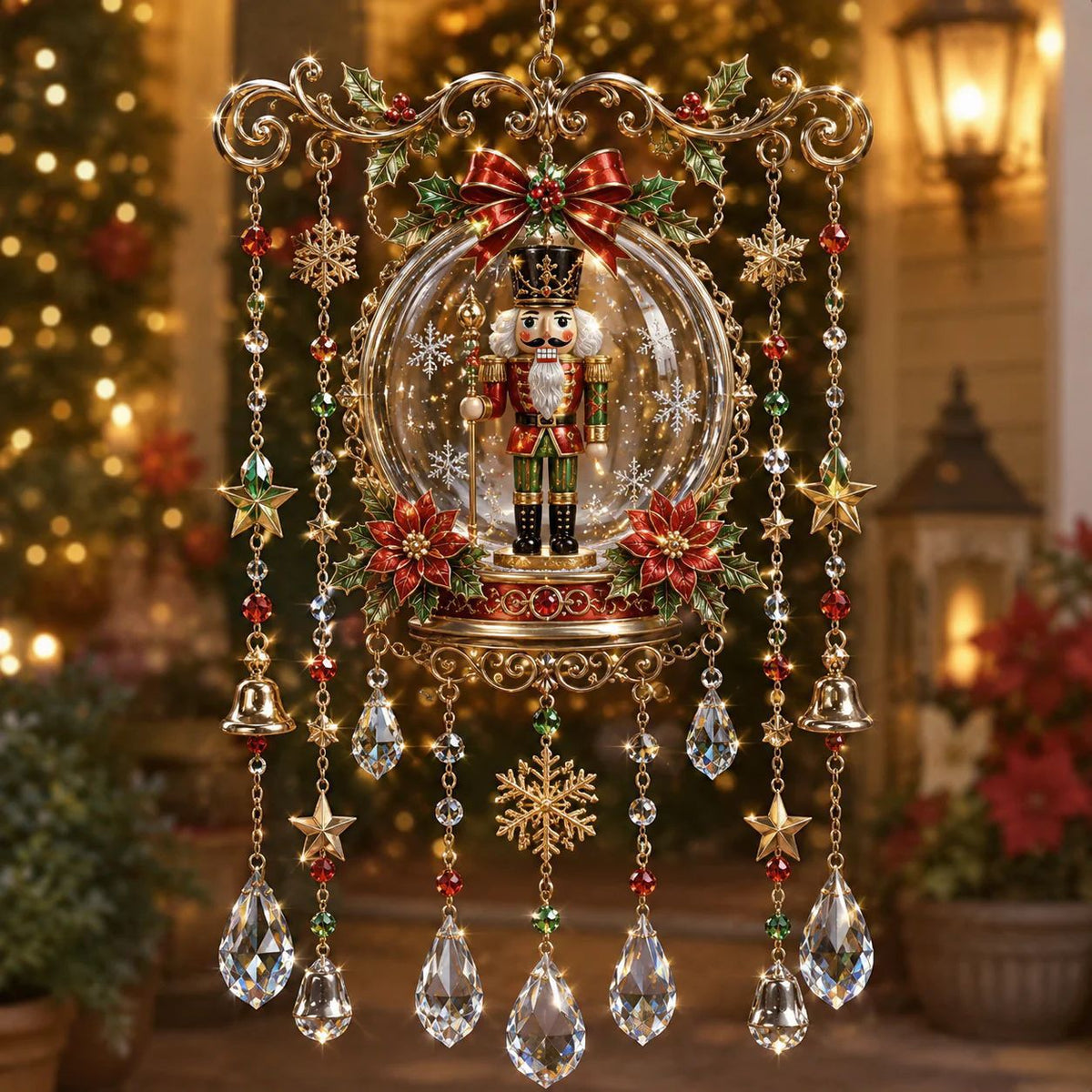 🎄 Limited-Time 49% OFF – Christmas Wind Chime with Crystal Drops🔔