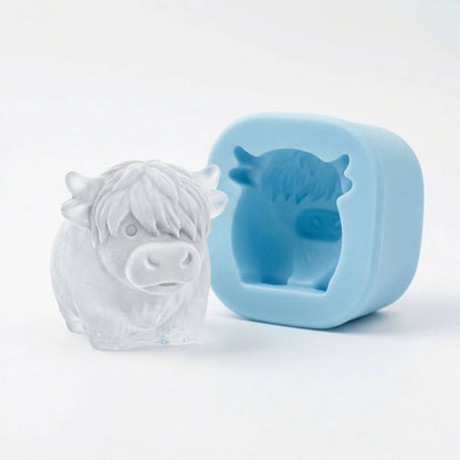 🐮 Mini Highland Cow Ice Cube Mold – Cute 3D Ice for Drinks, Parties & Gifts– UK Ready!