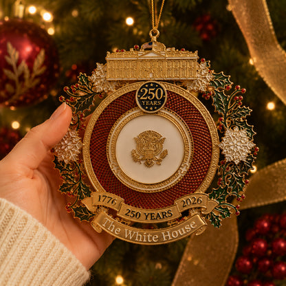 🔥White House 250th Anniversary Commemorative Medal Christmas Tree Ornament