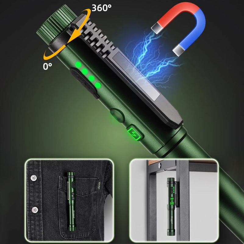 🔦🔥Must-Have Tool! Multifunctional Pen-Shaped Strong Magnetic Work Light – Rotatable Pen-Style Flashlight with Strong Magnetic Base, Hands-Free Lighting for Work & Outdoor