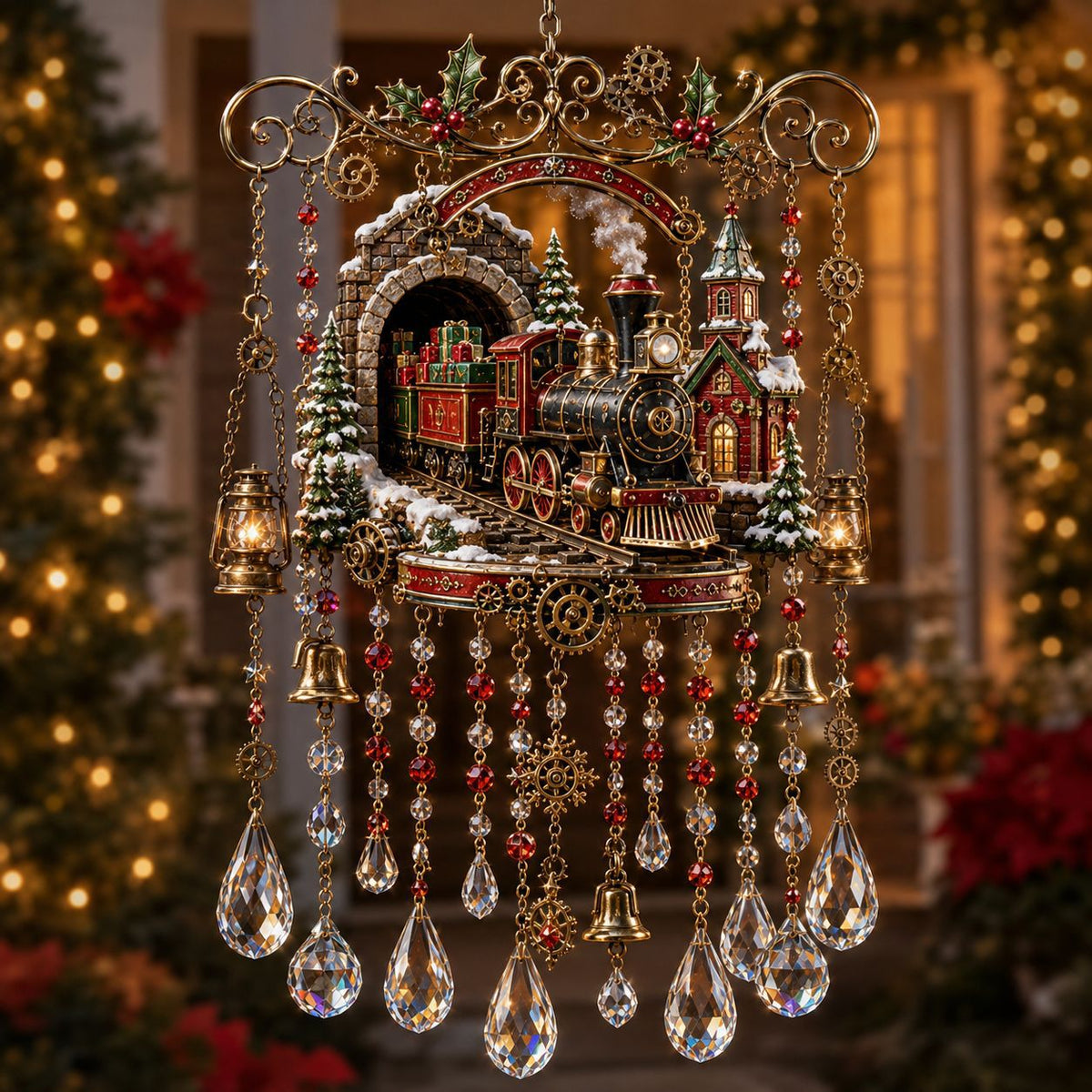 🎄 Limited-Time 49% OFF – Christmas Wind Chime with Crystal Drops🔔