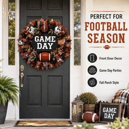 🔥Limited Time🏈 Handmade Style Football Wreath – Add Game Day Energy To Your Home