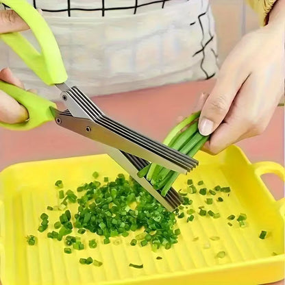 5-Blade Stainless Steel Herb & Kitchen Scissors🔥BUY 1 GET 1 FREE🎁