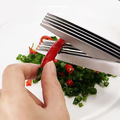5-Blade Stainless Steel Herb & Kitchen Scissors🔥BUY 1 GET 1 FREE🎁
