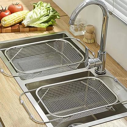 🍽️ 49% OFF NOW! 🧺 Stainless Steel Telescopic Drainer Basket