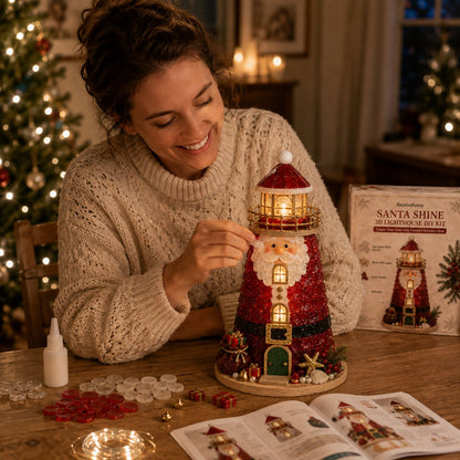 🎄DIY Lighted Christmas Character Sea Glass-Style Lighthouse Kit Collection  💕