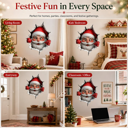 🔥Last Day 49% OFF-Creative 3D Christmas Santa Wall Sticker