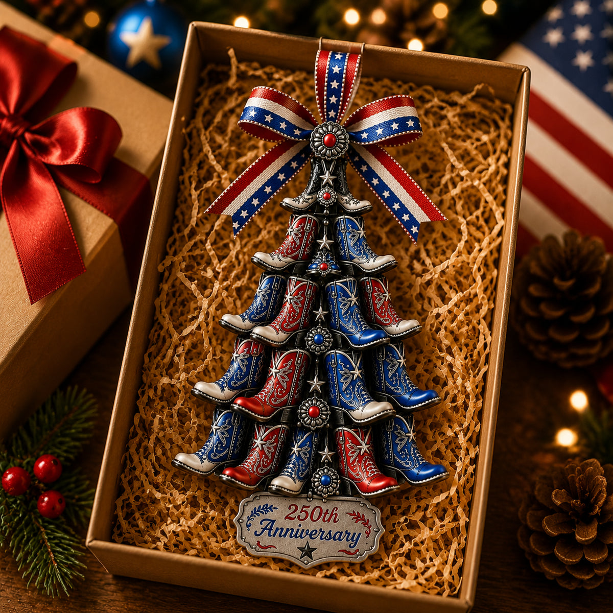 🔥LIMITED TIME 49% OFF!🔥🎄 US 250th Anniversary Christmas Ornament