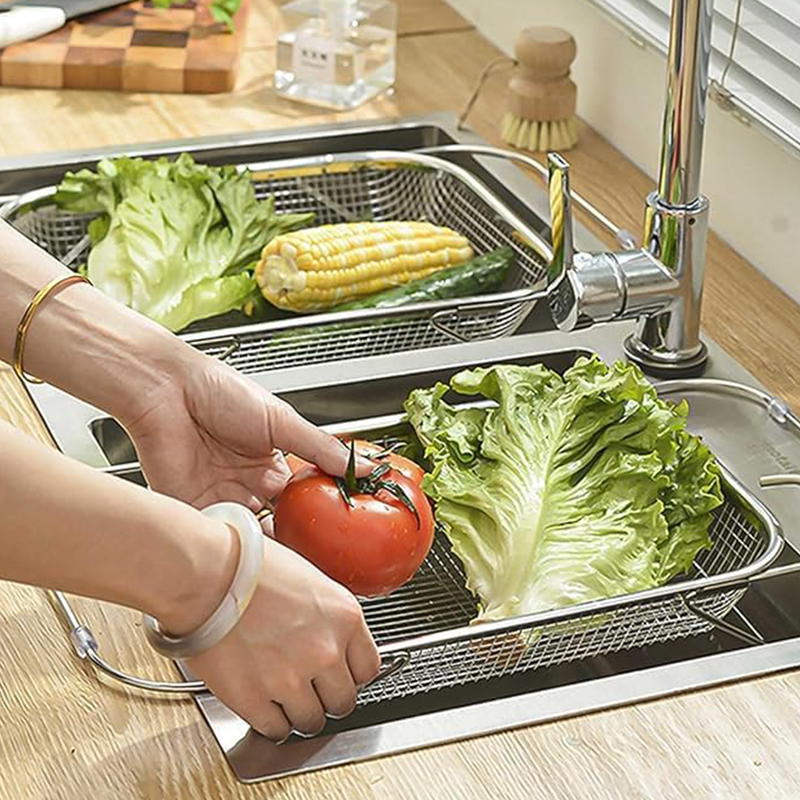 🍽️ 49% OFF NOW! 🧺 Stainless Steel Telescopic Drainer Basket