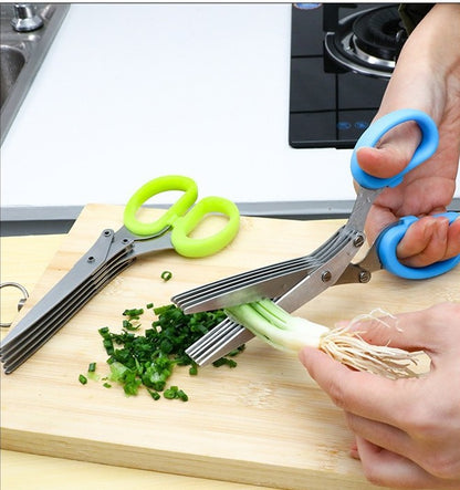 5-Blade Stainless Steel Herb & Kitchen Scissors🔥BUY 1 GET 1 FREE🎁