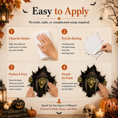 🔥Halloween Break-In 3D Wall Decals