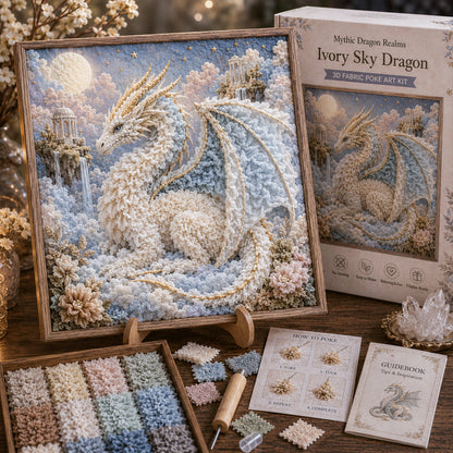 🐉✨ Mythic Dragon Realms 3D Fabric Poke Art Kit🔥