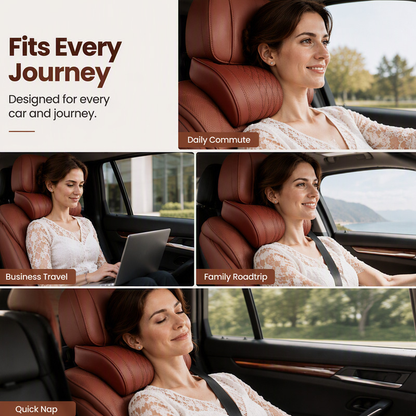 🚗💤 Relieve Driving Fatigue! Universal Memory Foam Car Headrest Neck Pillow